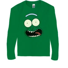 Детский лонгслив pickle Rick (рожица)