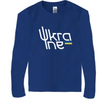 Детский лонгслив с емблемой Ukraine (Украина)