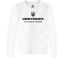 Детский лонгслив с гербом "united24 the power of freedom"