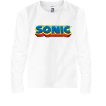 Детский лонгслив с логотипом игры SONIC