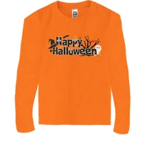 Детский лонгслив с надписью Happy Halloween (2)