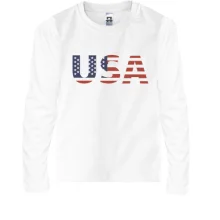 Дитячий лонгслів з написом "USA"