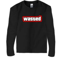 Дитячий лонгслів з написом "wasted"