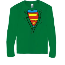 Детский лонгслив с секретом - Superman