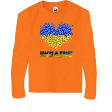 Дитячий лонгслів із сердечками "Ukraine"