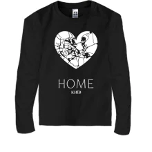 Дитячий лонгслів із серцем Київ "Home"