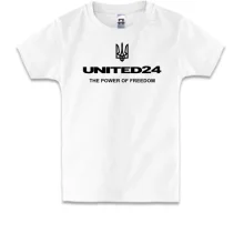 Детская футболка с гербом "united24 the power of freedom"