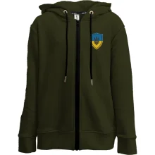 Детское худи на молнии Шеврон із Тризубом (Вышивка)
