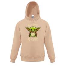 Дитяча толстовка Baby Yoda No coffee No work