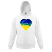 Дитяча толстовка "I love Ukraine" на серці