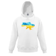 Детская толстовка "Полигональная карта Украины"