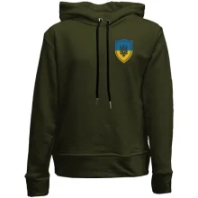 Дитяче худі без начосу Шеврон із Тризубом (Вишивка)