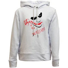Детское худи без начеса с лицом Джокера «Why so serious?»