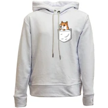 Детское худи без начеса с wow doge в кармане