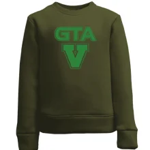 Детский свитшот GTA V с зелёным логотипом