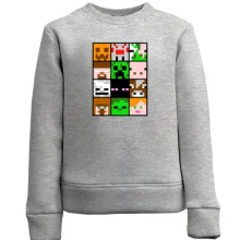 Дитячий світшот Minecraft Creeper Patern