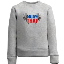 Дитячий світшот Муай тай з написом «MUAY THAI» та силуетами бійців