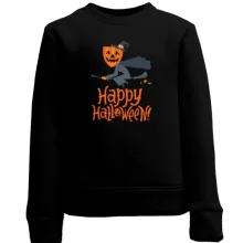 Дитячий світшот Відьма на мітлі - Happy Halloween