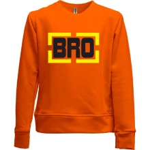 Детский свитшот без начеса BRO (рамка)