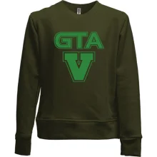 Дитячий світшот без начосу GTA V із зеленим логотипом