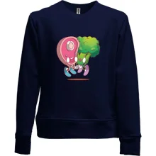 Детский свитшот без начеса Vegetables and meat are friends