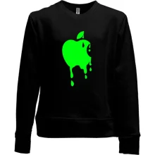 Детский свитшот без начеса с кислотным Apple