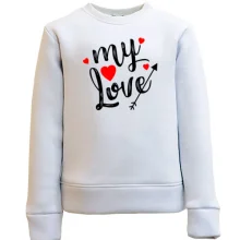 Дитячий світшот з написом My love