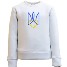 Дитячий світшот з вишитим стилізованим тризубом із серцем (Вишивка)
