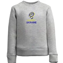 Дитячий світшот з вишивкою Support Ukraine (Вишивка)