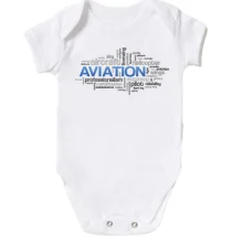 Детское боди Aviation words