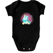 Детское боди Baby unicorn blue