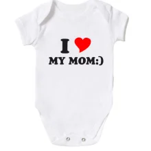 Детское боди I love my mom