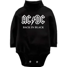 Дитяче боді з довгим рукавом AC/DC Black in Black