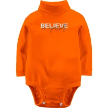 Детское боди с длинным рукавом Believe in Your Self (Верь в себя) (Вышивка)