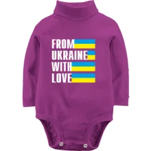Дитяче боді з довгим рукавом From Ukraine with love