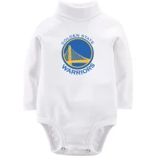 Дитяче боді з довгим рукавом з кольоровим логотипом Golden State Warriors