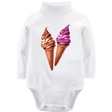 Детское боди с длинным рукавом Ice Cream Couple