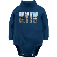 Детское боди с длинным рукавом с надписью «KYIV» и панорамой Майдана