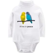 Дитяче боді з довгим рукавом Live in peace