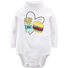Детское боди с длинным рукавом Love fast food