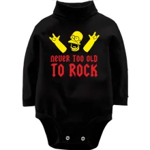 Детское боди с длинным рукавом Never too old to rock!
