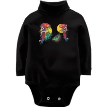 Детское боди с длинным рукавом Parrots bright art