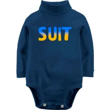 Дитяче боді з довгим рукавом Suit (жовто-блакитний)