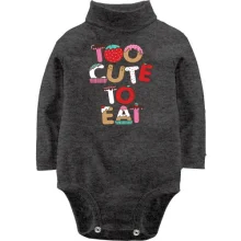 Детское боди с длинным рукавом Too cute to eat