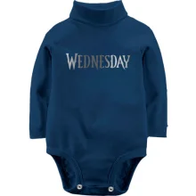 Детское боди с длинным рукавом Wednesday лого