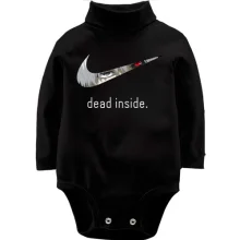 Детское боди с длинным рукавом "Dead inside"
