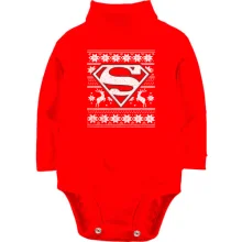 Детское боди с длинным рукавом "Super NewYear"