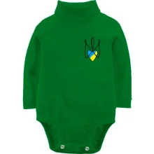 Дитяче боді з довгим рукавом "Воля" зі стилізованим тризубом