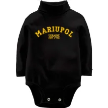 Детское боди с длинным рукавом "город Мариуполь" (англ.)