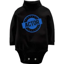 Детское боди с длинным рукавом для актёра с печатью "ACTOR"